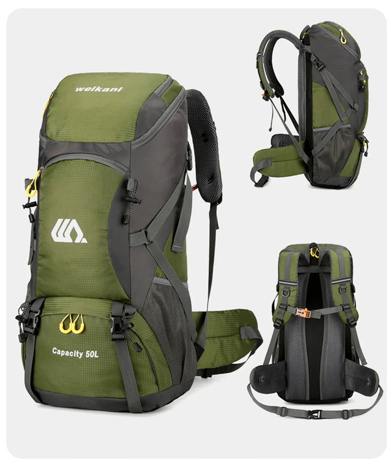 50L Waterproof Travel Backpack – Large Hiking & Camping Rucksack for Men